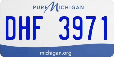 MI license plate DHF3971
