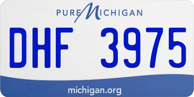 MI license plate DHF3975