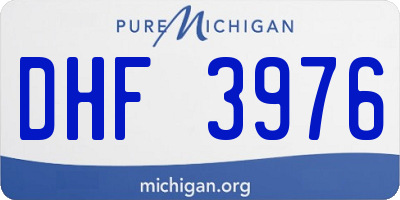 MI license plate DHF3976