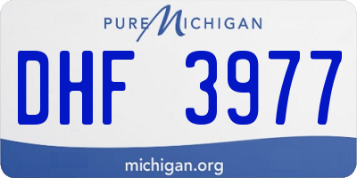 MI license plate DHF3977