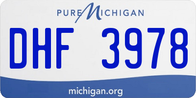 MI license plate DHF3978