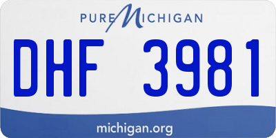 MI license plate DHF3981