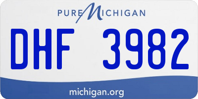 MI license plate DHF3982