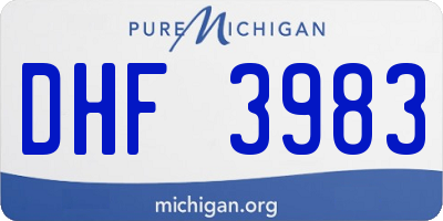 MI license plate DHF3983