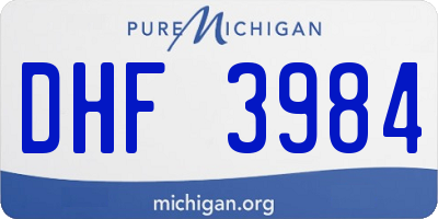 MI license plate DHF3984