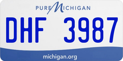 MI license plate DHF3987