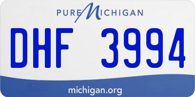 MI license plate DHF3994