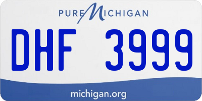 MI license plate DHF3999