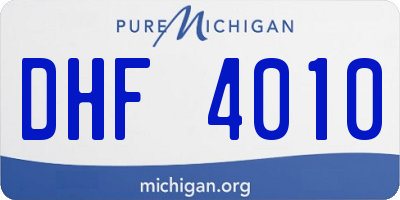 MI license plate DHF4010