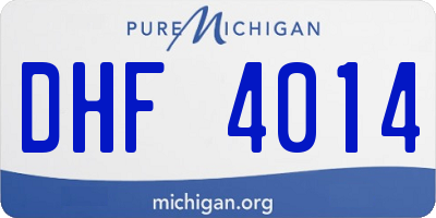 MI license plate DHF4014