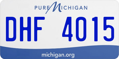 MI license plate DHF4015