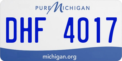 MI license plate DHF4017