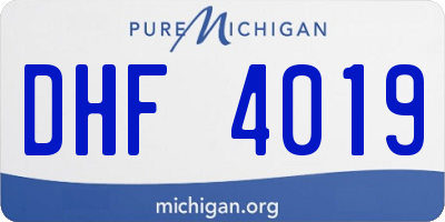 MI license plate DHF4019