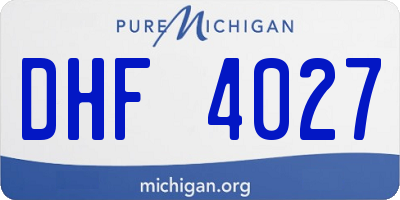 MI license plate DHF4027