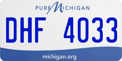 MI license plate DHF4033