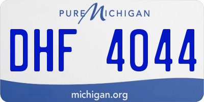MI license plate DHF4044