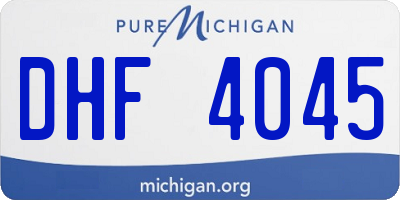 MI license plate DHF4045