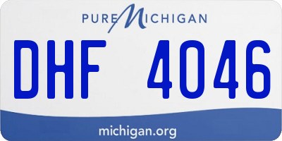 MI license plate DHF4046