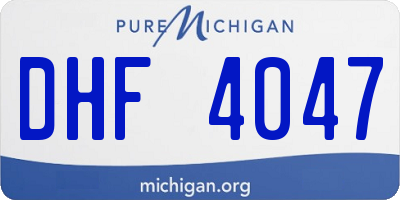 MI license plate DHF4047