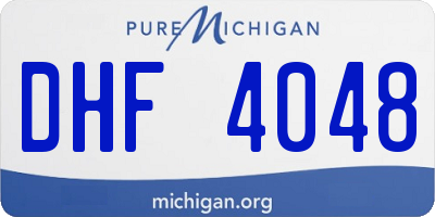 MI license plate DHF4048