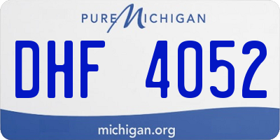 MI license plate DHF4052
