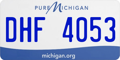 MI license plate DHF4053
