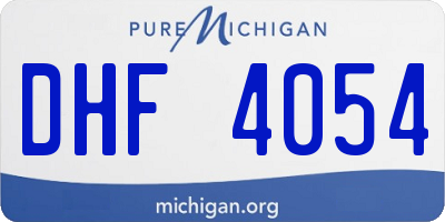 MI license plate DHF4054