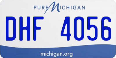 MI license plate DHF4056