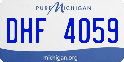 MI license plate DHF4059