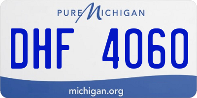 MI license plate DHF4060