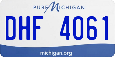 MI license plate DHF4061