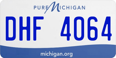 MI license plate DHF4064