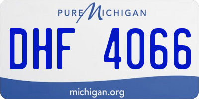 MI license plate DHF4066