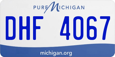 MI license plate DHF4067
