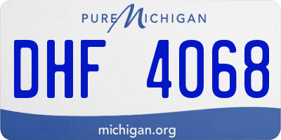 MI license plate DHF4068