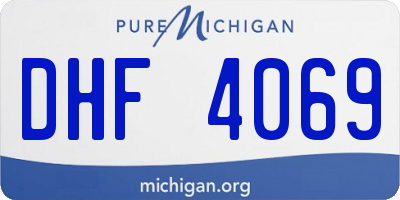 MI license plate DHF4069