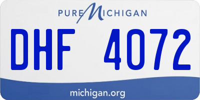 MI license plate DHF4072