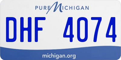 MI license plate DHF4074