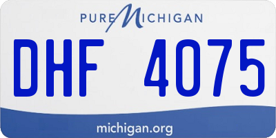 MI license plate DHF4075