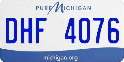 MI license plate DHF4076