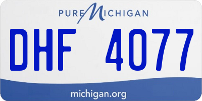 MI license plate DHF4077