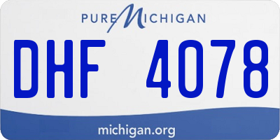 MI license plate DHF4078