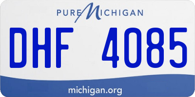 MI license plate DHF4085