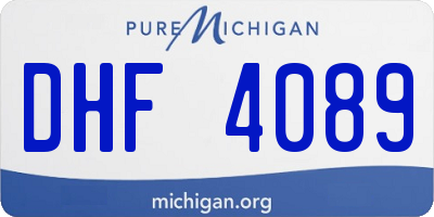 MI license plate DHF4089