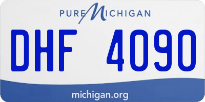 MI license plate DHF4090
