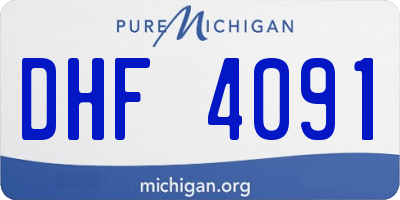 MI license plate DHF4091