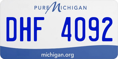 MI license plate DHF4092