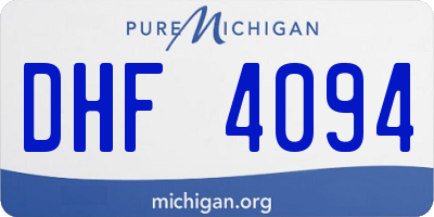 MI license plate DHF4094