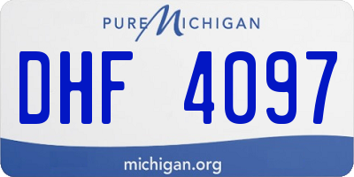 MI license plate DHF4097