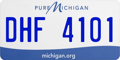 MI license plate DHF4101